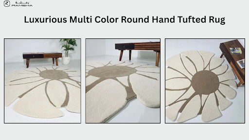 Luxurious Multi Color Round Hand Tufted Rug - Blog Image